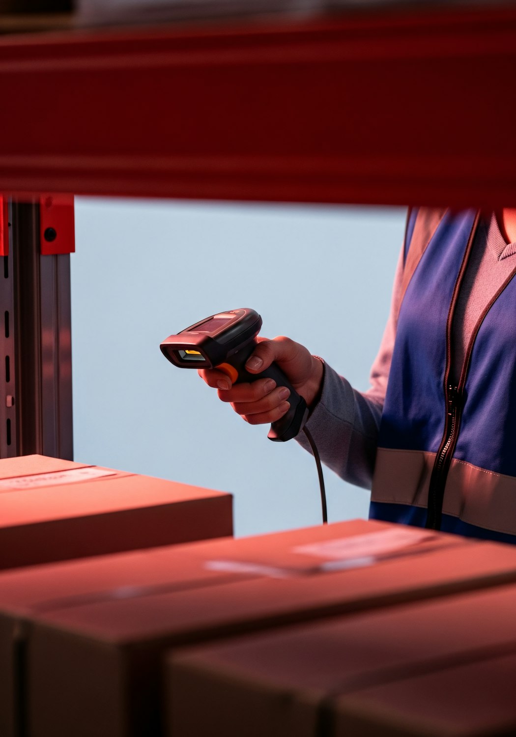 An auto sales manager actively observing the showroom floor, engaging with staff and ensuring smooth operations.
