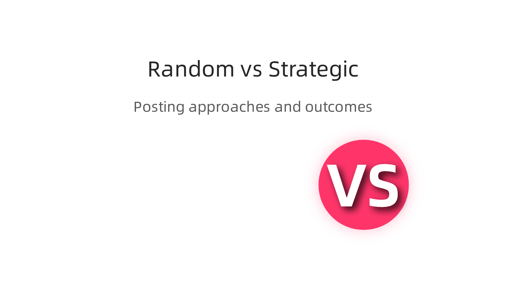 A visual comparison demonstrating the stark difference in outcomes between random social media posting and a well-defined, strategic content plan for sales.