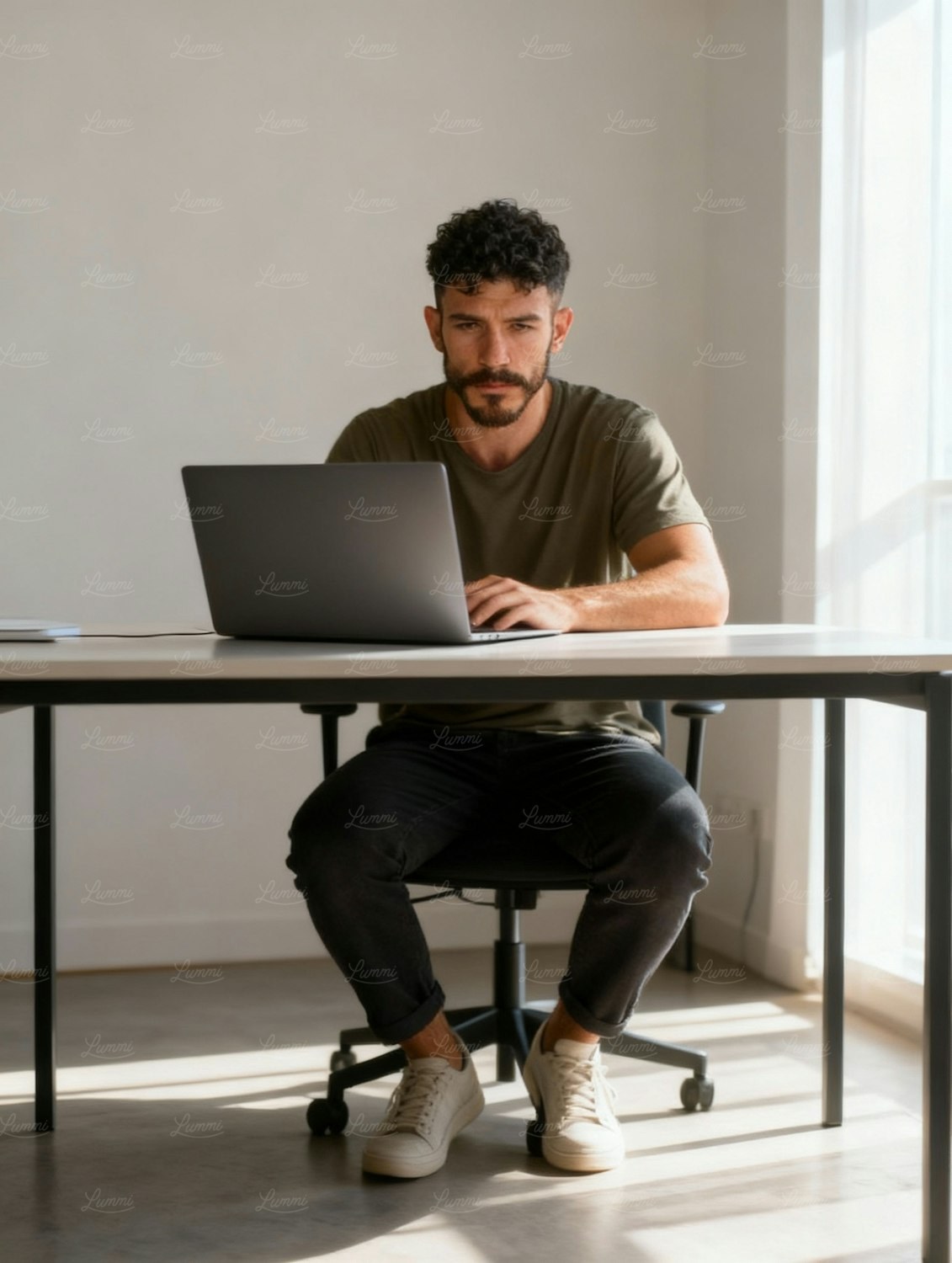 A person actively typing and editing their resume on a laptop, incorporating relevant online sales keywords to align with job descriptions.