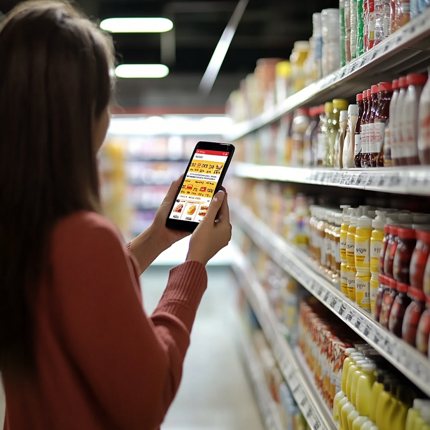A person attentively checking their phone for alerts, symbolizing the active monitoring needed for limited-edition Coach drops.